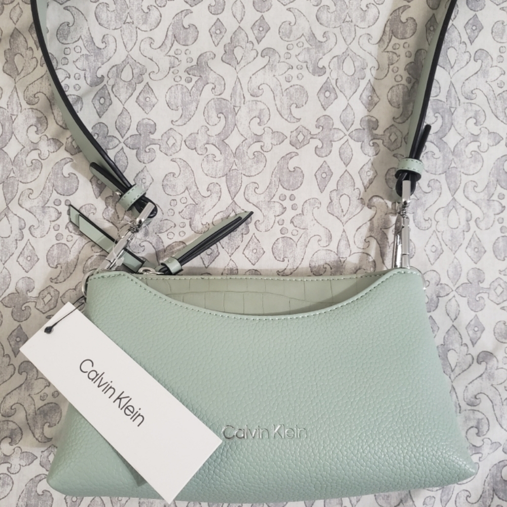 Womens Calvin Klein Green Crossbody Bag